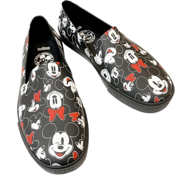 Melissa Shoes - MELISSA Mickey Mouse Slip-On Shoes - Black and Red Size 6 — BRAND NEW W/O BOX!!!
